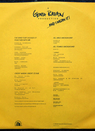 Genya Ravan : ...And I Mean It! (LP, Album)