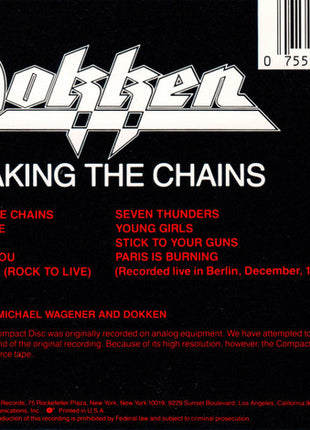 Dokken : Breaking The Chains (CD, Album, RP)