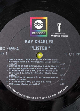 Ray Charles : Invites You To Listen (LP, Album, Mono)