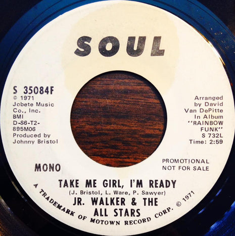 Jr. Walker & The All Stars* : Take Me Girl, I'm Ready (7", Promo)