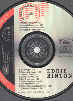 Eddie Hinton : Letters From Mississippi (CD, Album, RE)