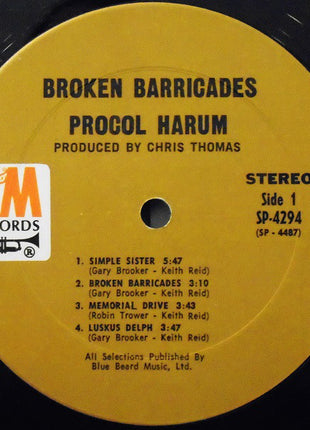 Procol Harum : Broken Barricades (LP, Album, Pit)