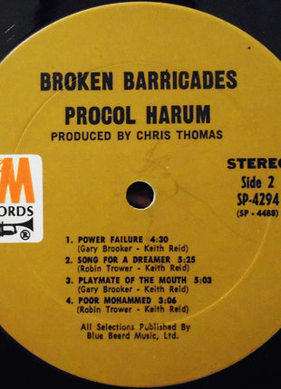 Procol Harum : Broken Barricades (LP, Album, Pit)