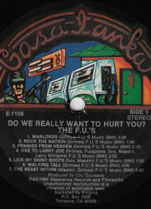 The F.U.'s* : Do We Really Want To Hurt You? (LP, Album)