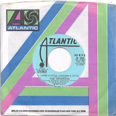 Spinners : Living A Little, Laughing A Little (7", Mono, Promo)