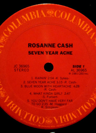 Rosanne Cash : Seven Year Ache (LP, Album, Pit)