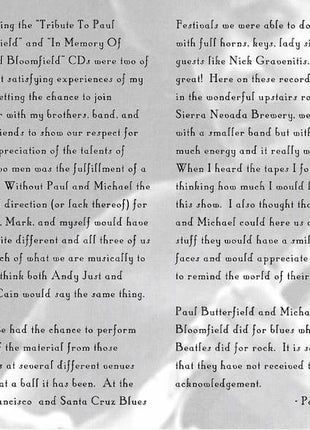 The Ford Blues Band With Robben Ford & Chris Cain (4) : The Butterfield / Bloomfield Concert (CD, Album)