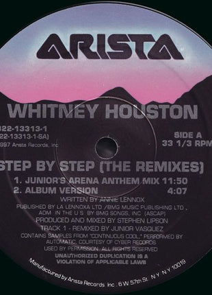 Whitney Houston : Step By Step (The Remixes) (2x12")