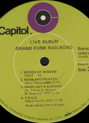 Grand Funk Railroad : Live Album (2xLP, Album, Win)