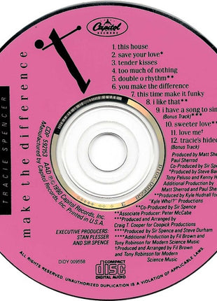 Tracie Spencer : Make The Difference (CD, Album, Club)