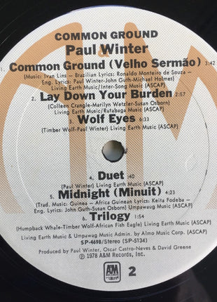 Paul Winter (2) : Common Ground (LP, Album)