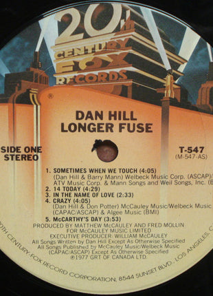 Dan Hill : Longer Fuse (LP, Album, Pit)