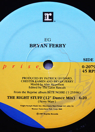 Bryan Ferry : The Right Stuff (12", Maxi)