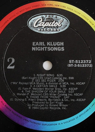 Earl Klugh : Nightsongs (LP, Album, Club)