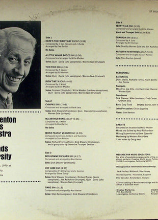Stan Kenton And His Orchestra : Live At Redlands University (2xLP, Album)