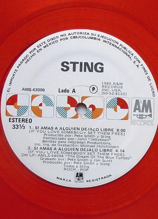 Sting : Si Amas A Alguien Déjalo Libre (12", Maxi, Red)