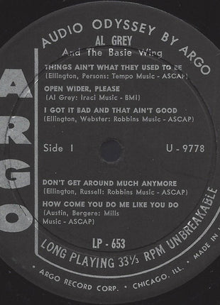 Al Grey And The Basie Wing : The Last Of The Big Plungers  (LP, Album, Mono)