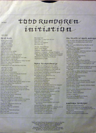 Todd Rundgren : Initiation (LP, Album, RE, RP)