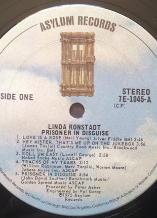 Linda Ronstadt : Prisoner In Disguise (LP, Album, Pit)