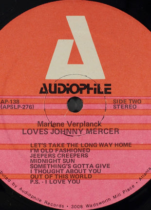 Marlene VerPlanck : Marlene VerPlanck Loves Johnny Mercer (LP)