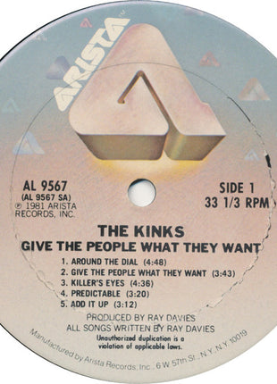 The Kinks : Give The People What They Want (LP, Album, Col)