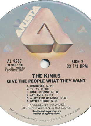The Kinks : Give The People What They Want (LP, Album, Col)