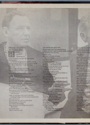 Frank Sinatra , The Words & Music Of  Rod McKuen : A Man Alone (The Words And Music Of Rod McKuen) (LP, Album, Pit)