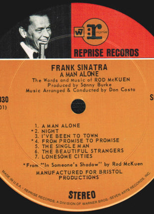 Frank Sinatra , The Words & Music Of  Rod McKuen : A Man Alone (The Words And Music Of Rod McKuen) (LP, Album, Pit)