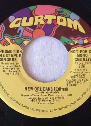 The Staple Singers : New Orleans (Edited) (7", Mono, Promo)