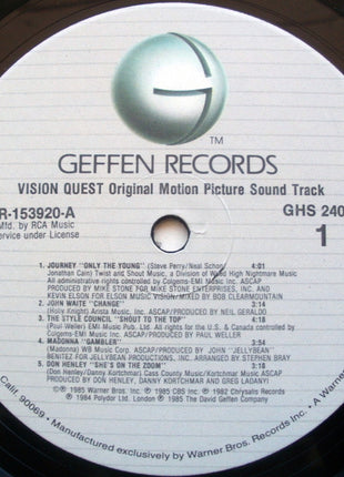 Various : Vision Quest (Original Motion Picture Sound Track) (LP, Album, Club, Ind)
