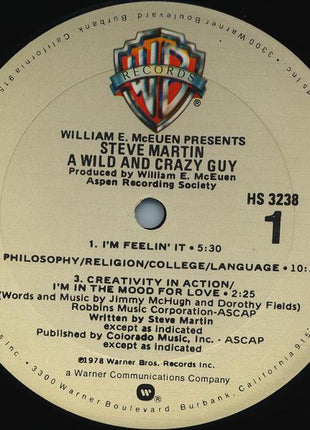 Steve Martin (2) : A Wild And Crazy Guy (LP, Album, Gol)