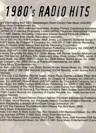 Various : 1980's Radio Hits (CD, Comp)