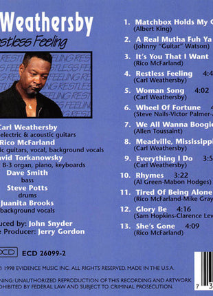 Carl Weathersby : Restless Feeling (HDCD, Album)