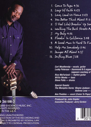 Carl Weathersby : Come To Papa (CD, Album)