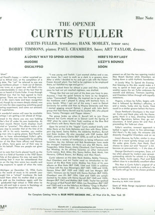 Curtis Fuller : The Opener (LP, Album, RE, RM)
