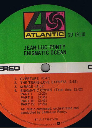 Jean-Luc Ponty : Enigmatic Ocean (LP, Album, PR )