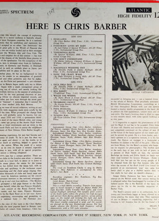 Chris Barber : Here Is Chris Barber (LP, Album, Mono)