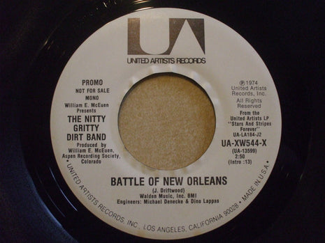 Nitty Gritty Dirt Band : Battle Of New Orleans (7", Mono, Promo)