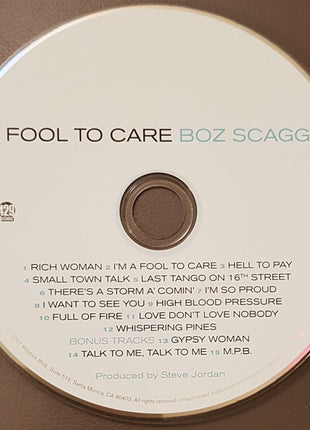 Boz Scaggs : A Fool To Care (CD, Album, Bes)