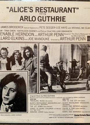 Arlo Guthrie, Garry Sherman : Alice's Restaurant (Original Motion Picture Score) (LP, Album)