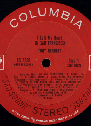Tony Bennett : I Left My Heart In San Francisco (LP, Album, RP, 360)