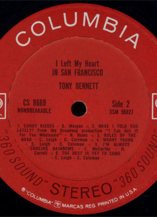 Tony Bennett : I Left My Heart In San Francisco (LP, Album, RP, 360)