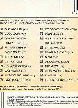 The Clovers : Down In The Alley: The Best Of The Clovers (CD, Comp, Mono, RM)