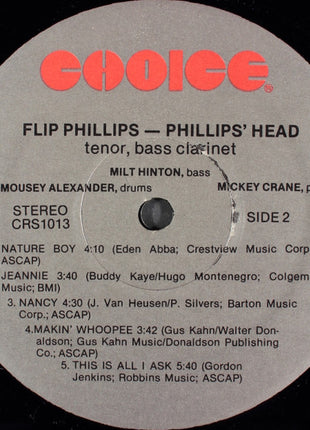 Flip Phillips : Phillips' Head (LP)