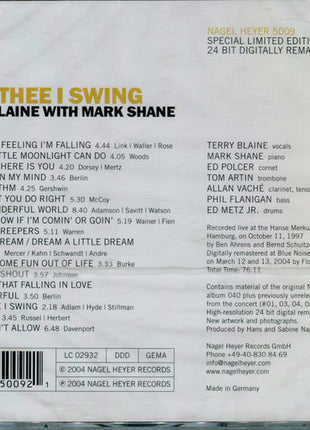 Terry Blaine With Mark Shane (2) : With Thee I Swing (CD, Album, Ltd, RE, RM, S/Edition)