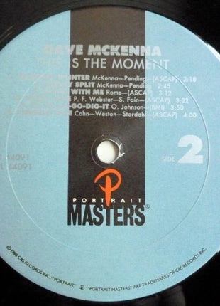 Dave McKenna : This Is The Moment (LP, Album, RE)