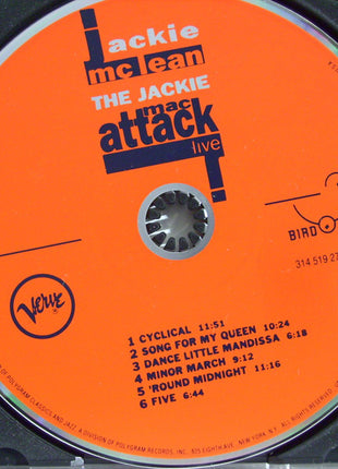 Jackie McLean : The Jackie Mac Attack - Live (CD, Album)