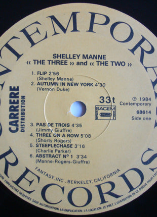 Shelly Manne : "The Three" & "The Two" (LP, Comp, Mono, RE)