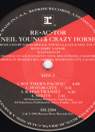 Neil Young & Crazy Horse : Re·ac·tor (LP, Album, Win)