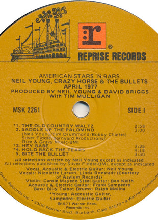 Neil Young : American Stars 'N Bars (LP, Album, Win)